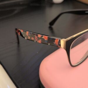 kate spade black and gold cat-eye glasses Vanda